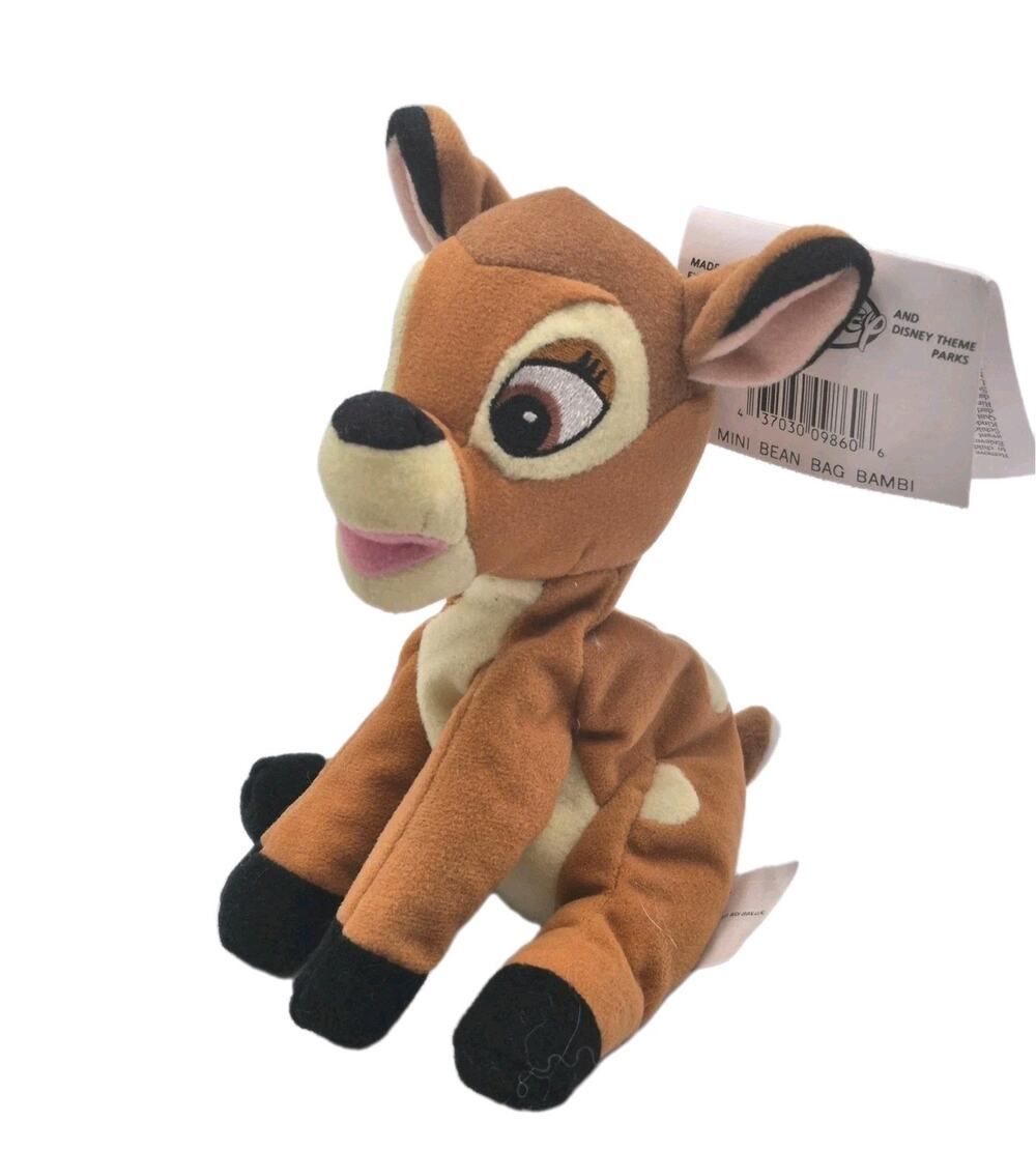 Disney Store BAMBI Mini Bean Bag Plush w/Tags 7"